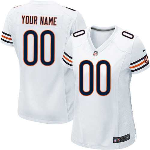 Women Nike Chicago Bears Customized White Team Color Stitched NFL Game Jersey,We sell and wholesale Women Nike Chicago Bears Customized White Team Color Stitched NFL Game Jersey on line form chian!